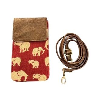 #618 Thirty-One Crossbody, Call Me Crossbody Purse in Safari Weave, Elep…
